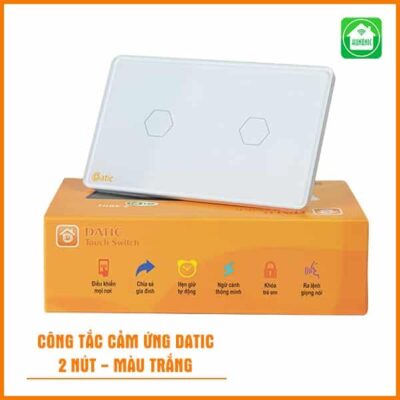 Công Tắc Cảm Ứng Thông Minh Datic – 2 Nút Màu Đen , Trắng